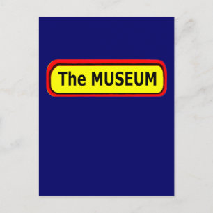 Carte Postale Le logo de MUSÉE le MUSÉE Zazzle