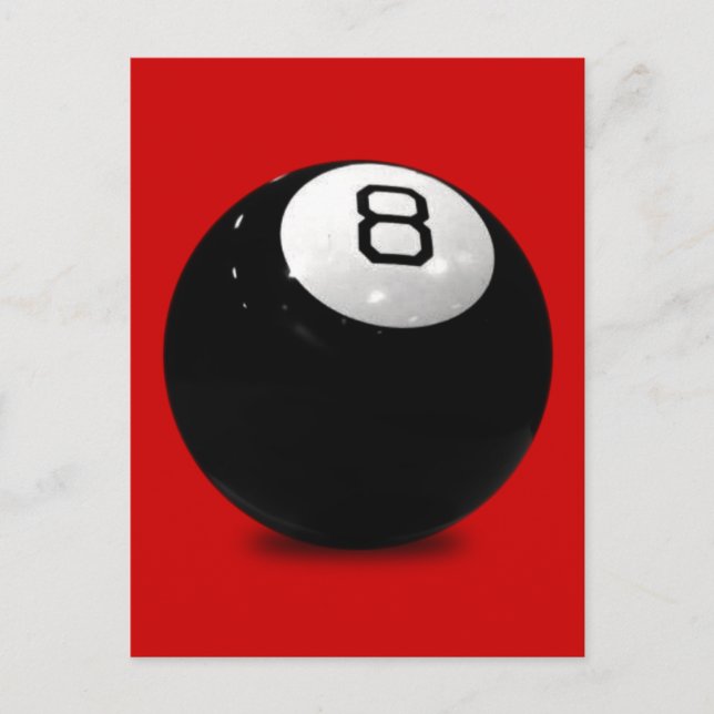 CARTE POSTALE LE LOGO DU BLACK WHIT DE QUEBALL POOL GAME (Devant)