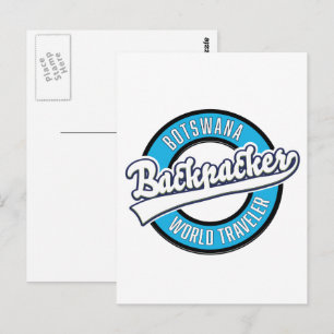 Carte Postale Le logo du voyageur du monde de routards botswanai