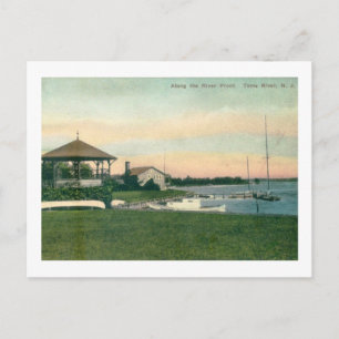 Carte Postale Le long de la rivière Front, Toms River, NJ Vintag
