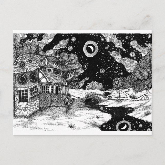 Carte Postale Le long de la route vers la Tour (Devant)