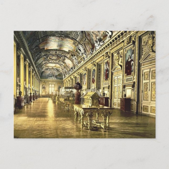 Carte Postale Le Louvre, une galerie au Louvre, Paris, France (Devant)