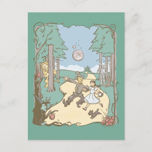 Carte Postale Le Magicien d'Oz™ | Livre illustré Route de brique (Devant)