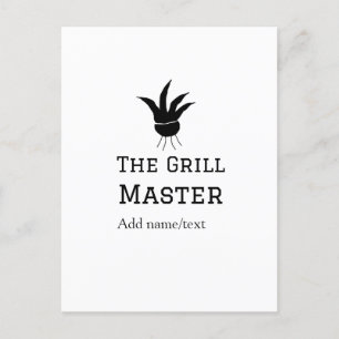Carte Postale Le maître grill ajoute le nom de la cuisine de tex