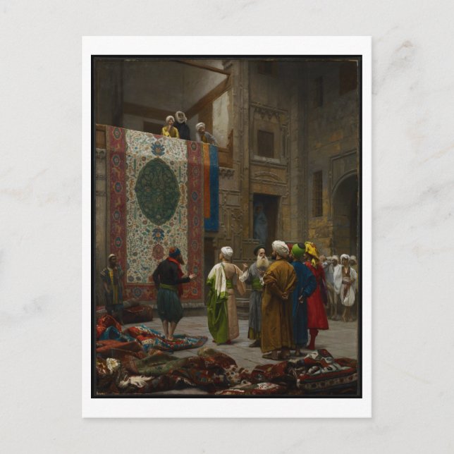 Carte Postale Le marchand de tapis, c.1887 (huile sur toile) (Devant)