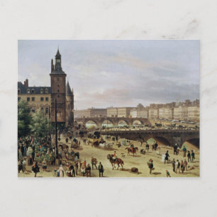 Carte Postale Le marché aux fleurs, 1832