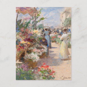 Carte Postale Le marché aux fleurs   Victor Gabriel Gilbert