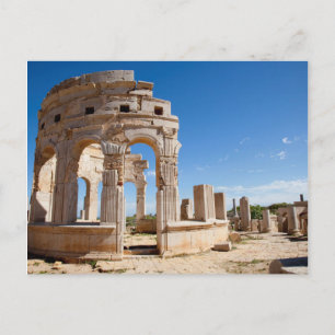 Carte Postale Le Marché, Leptis Magna, district d'Al Khums