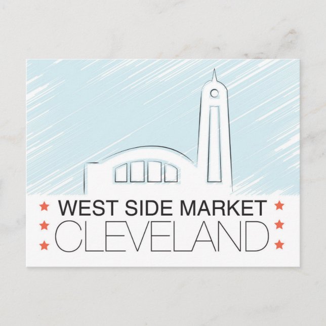 Carte Postale Le marché Westside de Cleveland (Devant)
