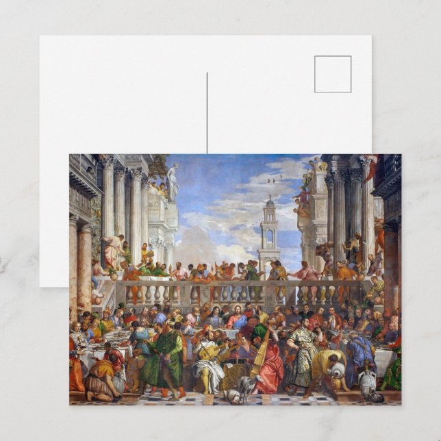 Carte Postale Le Mariage de Cana | Paolo Veronese | (Devant / Derrière)