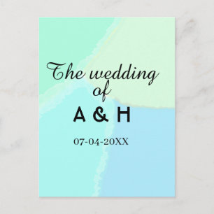 Carte Postale Le mariage de la lettre initiale du nom du couple