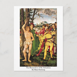 Carte Postale Le Martyre De Saint-Sébastien Par Hans Baldung