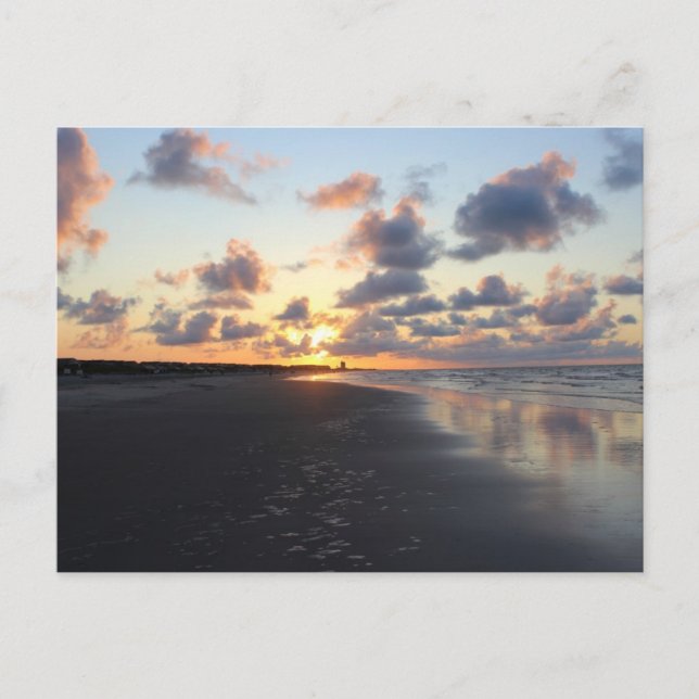 Carte Postale Le matin de la plage du soleil (Devant)