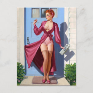 Carte Postale Le matin, le journal s'élève