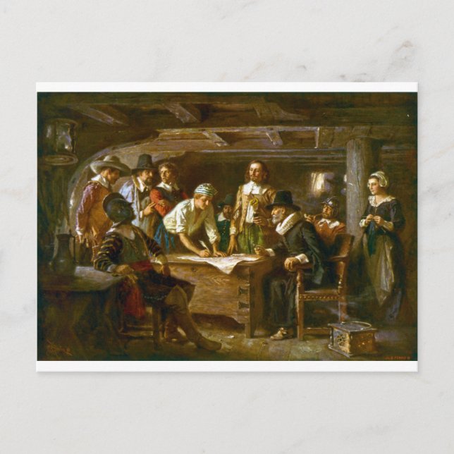 Carte Postale Le Mayflower Compact 1620 Ferris (Devant)