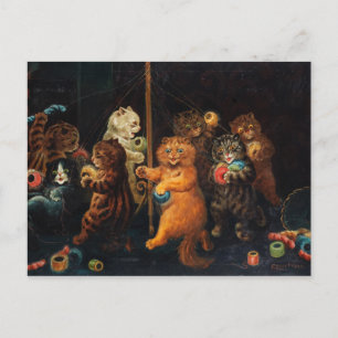 Carte Postale Le Maypole par Louis Wain