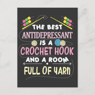 Carte Postale Le meilleur antidépresseur Funny Crochet Hook