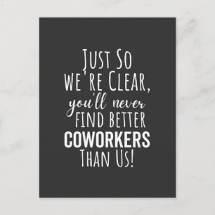 CARTE POSTALE LE MEILLEUR CADEAU POUR QUITTER LES COWORKERS