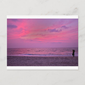 Carte Postale le meilleur coucher de soleil depuis son arrivée i