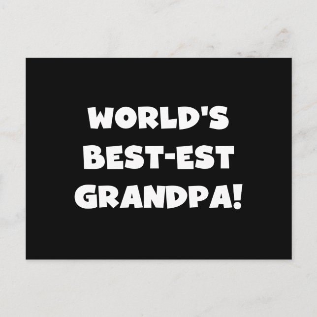 Carte Postale Le meilleur grand-père du monde en noir ou blanc (Devant)