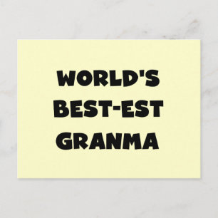 Carte Postale Le meilleur Granma noir et blanc du monde