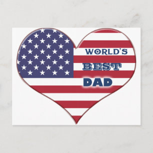 Carte Postale Le meilleur papa américain du monde