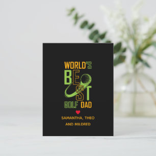 Carte Postale Le meilleur papa de golf du monde   Cadeaux papa