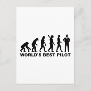Carte Postale Le meilleur pilote du monde de l'évolution