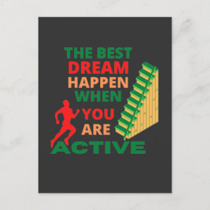Carte Postale Le meilleur rêve arrive quand vous êtes actif  