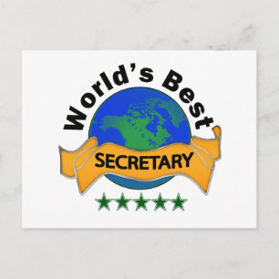 Carte Postale Le meilleur secrétaire du monde