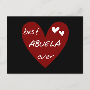 Carte Postale Le meilleurs T-shirts et cadeaux d'Abuela de coeur