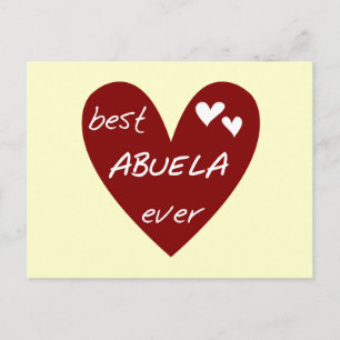 Carte Postale Le meilleurs T-shirts et cadeaux d'Abuela de coeur