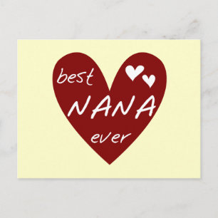 Carte Postale Le meilleurs T-shirts et cadeaux de Nana de coeur