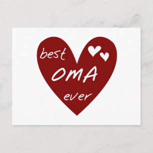 Carte Postale Le meilleurs T-shirts et cadeaux d'Oma de coeur