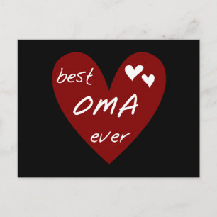 Carte Postale Le meilleurs T-shirts et cadeaux d'Oma de coeur