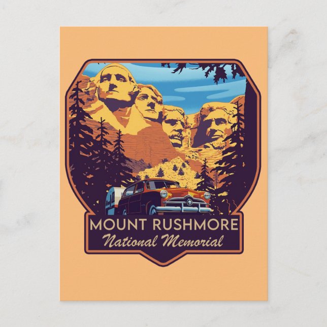 Carte Postale Le Mémorial national du Mont Rushmore (Devant)