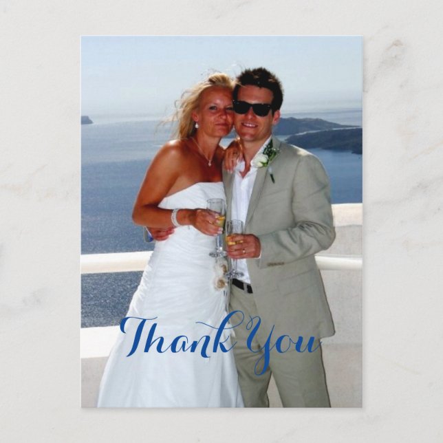 Carte Postale Le Merci-cadeau Mariage de l'heureux couple (Devant)