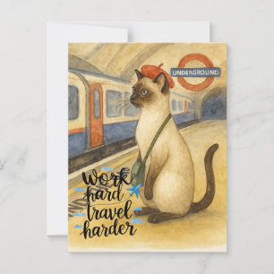 Carte Postale Le métro de Londres pour les Amoureux de les chats