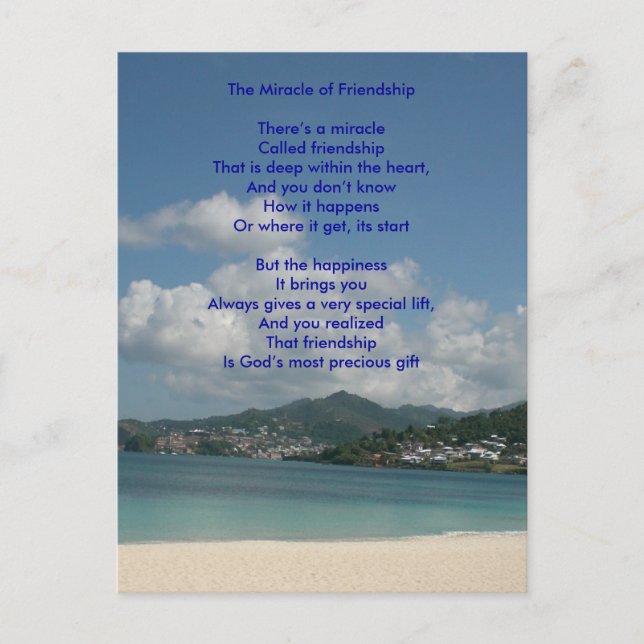 Carte Postale Le miracle de l'amitié (Devant)