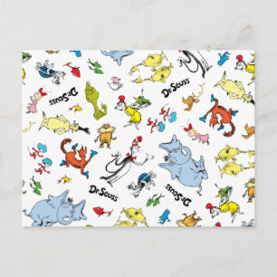 Carte Postale Le monde du motif de Dr Seuss