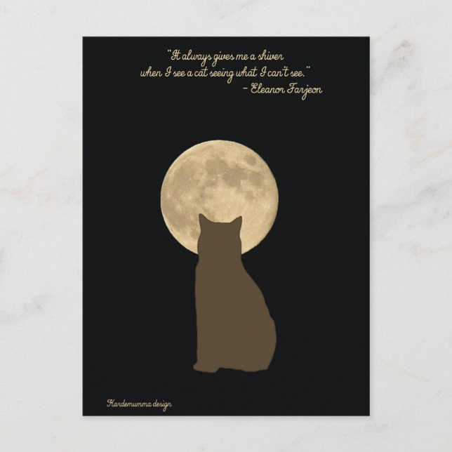 Carte Postale Le monde extraordinaire des chats : chat regardant (Devant)