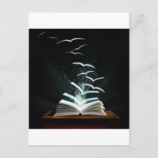 Carte Postale Le monde magique de la lecture (Devant)
