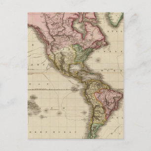 Carte Postale Le Monde sur la projection de Mercator, partie occ