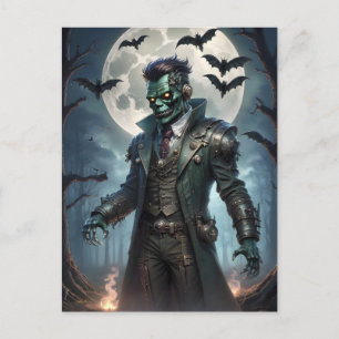 Carte Postale Le monstre de Halloween Steampunk Frankenstein