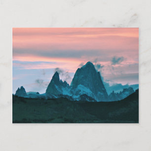 Carte Postale Le Mont Fitz Roy, Patagonie, Argentine à la tombée