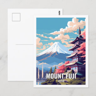 Carte Postale Le Mont Fuji Japon célèbres lieux de voyage