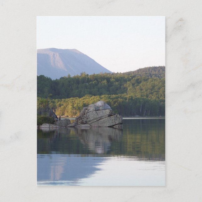 Carte Postale Le mont Katahdin du lac Rainbow (Devant)