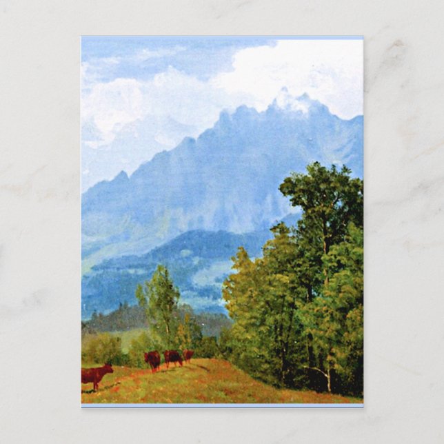 Carte Postale Le mont Pilatus, célèbre oeuvre d'Albert Bierstadt (Devant)