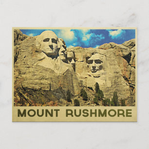 Carte Postale Le Mont Rushmore Vintage