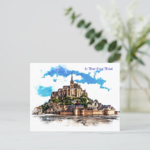 Carte Postale Le Mont Saint Michel en Normandie, France.